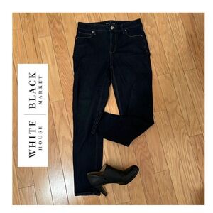 White House Black Market Dark Wash The Skinny, Ankle Length Jeans, Size 4